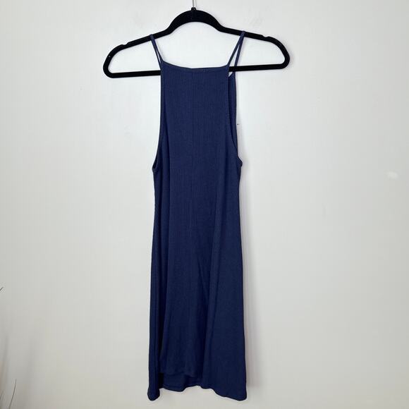 NEW NWT Anthropologie Saturday Sunday Navy Ribbed Knit Tank Dress Large Casual - Picture 5 of 7